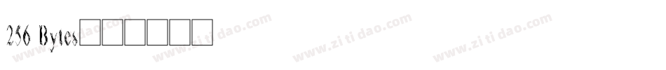 256 Bytes字体转换